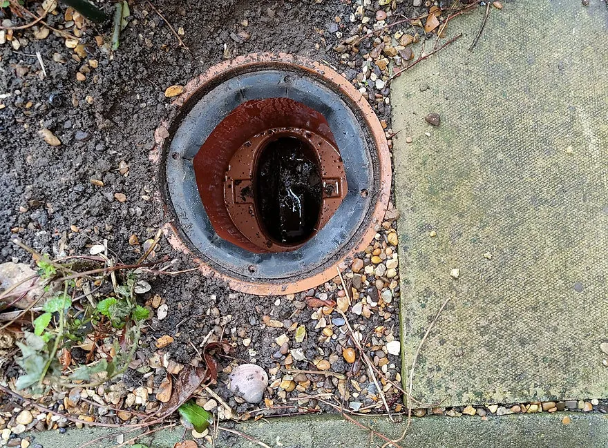 an open drain cover
