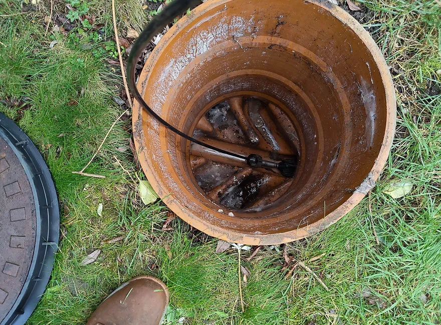 drainage cover on grass
